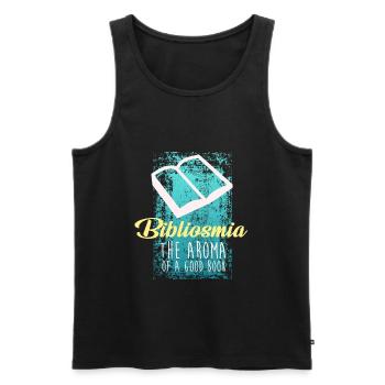 bibliosma the aroma of a good book - Männer Premium Bio Tank Top - Schwarz - Vorne - AI Model Male 178 light (178cm)