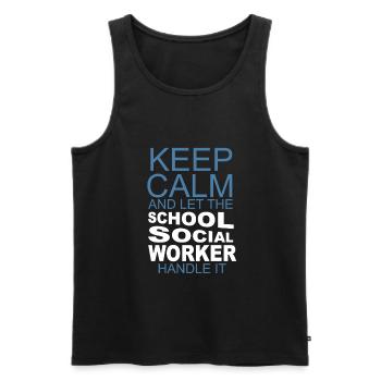 Lassen Sie den Schulsozialarbeiter - Männer Premium Bio Tank Top - Schwarz - Vorne - Michal (187cm)