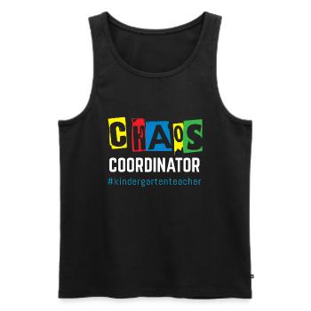 Chaos-Koordinator - Männer Premium Bio Tank Top - Schwarz - Vorne - AI Model Male 178 light (178cm)