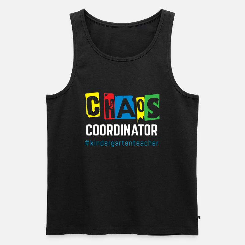 Chaos-Koordinator - Männer Premium Bio Tank Top - Schwarz