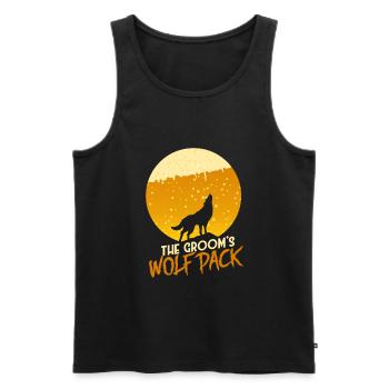 Der Wolfsrudel des Bräutigams - Männer Premium Bio Tank Top - Schwarz - Vorne - AI Model Male 178 light (178cm)