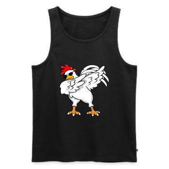 Huhn tupfen - Männer Premium Bio Tank Top - Schwarz - Vorne - Michal (187cm)