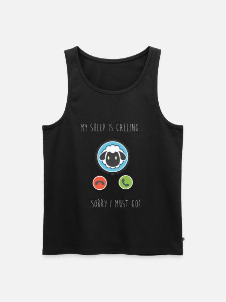 My Sheep Is Calling - Men's Premium Organic Tank Top - black