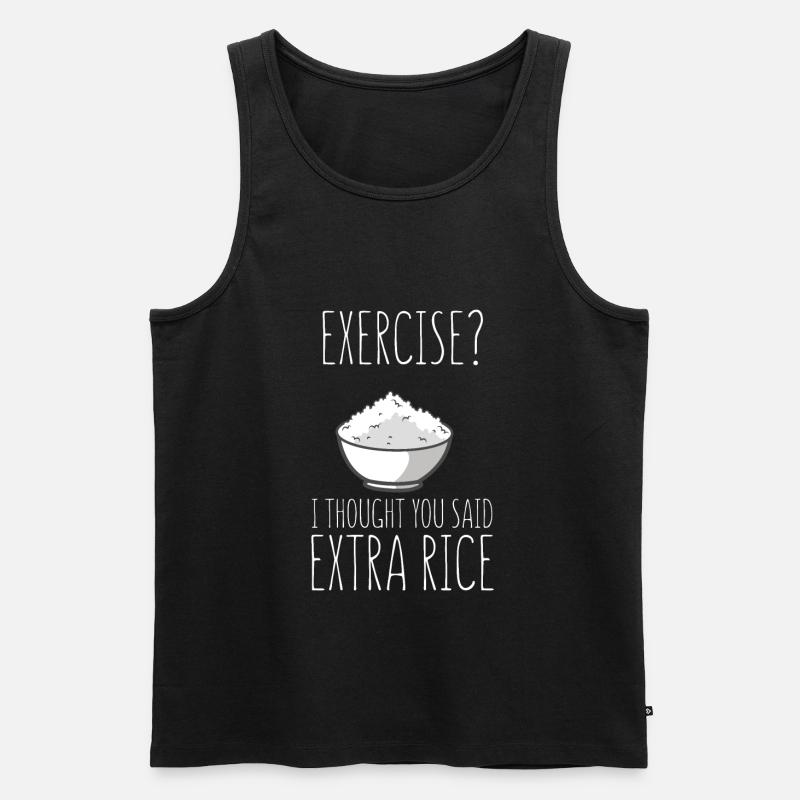 Exercise I Thought - Men's Premium Organic Tank Top - black