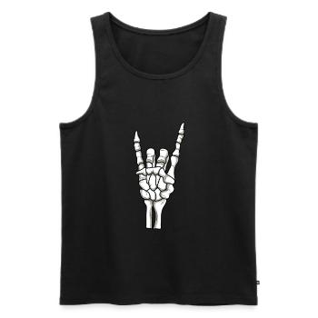 Skeleton Hand - Men's Premium Organic Tank Top - black - Front - Michal (187cm)