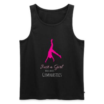 A Girl Who Loves Gymnastics - Men's Premium Organic Tank Top - black - Front - Michal (187cm)