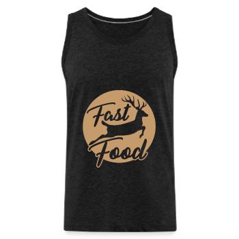 Fast food - Débardeur bio Premium Homme - charbon - Devant - Alexander (188cm)