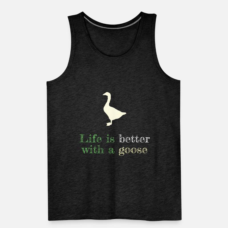 Das Leben ist besser mit einer Gans Männer Premium Bio Tank Top