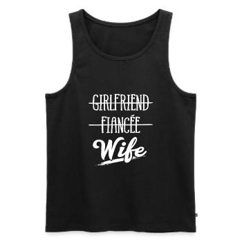 Girlfriend Fiancee Wife - Men's Premium Organic Tank Top - black - Front - AI Model Male 178 light (178cm)