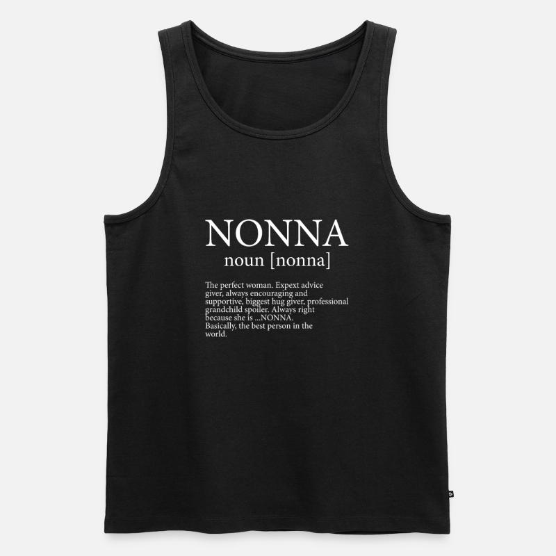 Nonna Definition - Männer Premium Bio Tank Top - Schwarz
