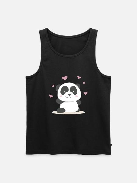 Kawaii Panda - Men's Premium Organic Tank Top - black