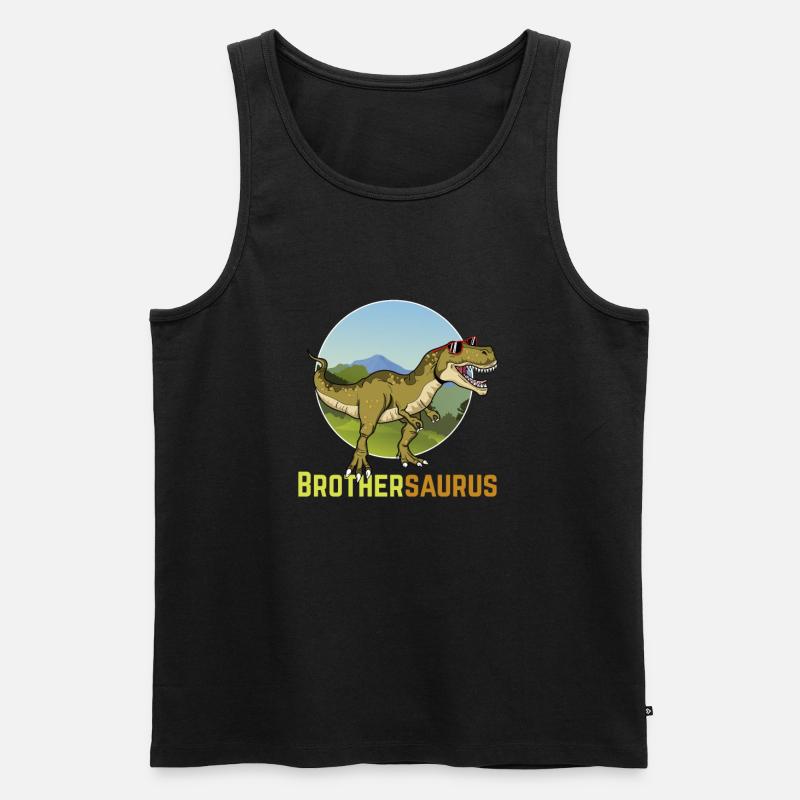 Brothersaurus - Men's Premium Organic Tank Top - black