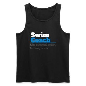 Swim Coach Definition Trainer Water Sport Teacher - Men's Premium Organic Tank Top - black - Front - Michal (187cm)