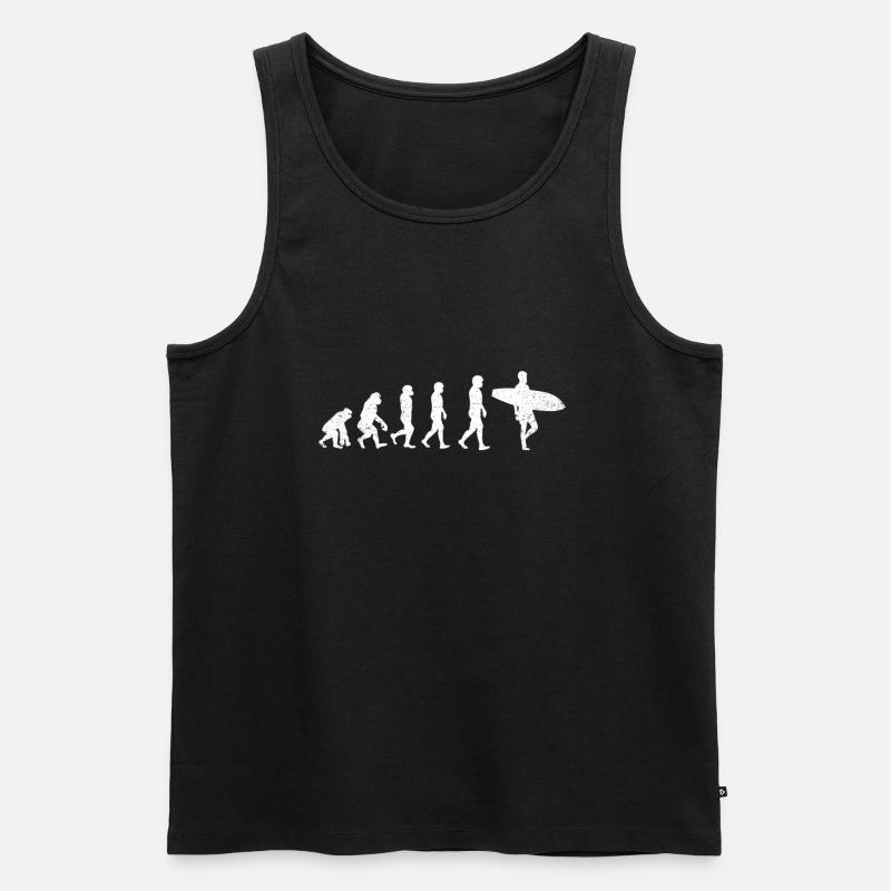 Evolution du surf - Débardeur bio Premium Homme - noir