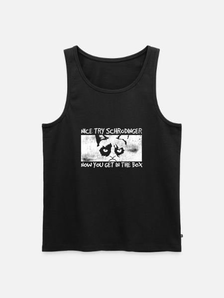 Nice Try Schrodinger - Men's Premium Organic Tank Top - black