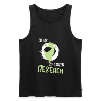 I saw her dancing green girl - Men's Premium Organic Tank Top - black - Front - Michal (187cm)