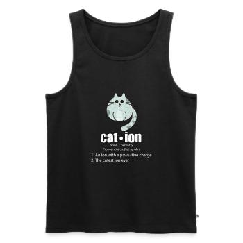Kation Cat Science Wortspiel Chemie Nerd Geek - Männer Premium Bio Tank Top - Schwarz - Vorne - AI Model Male 178 light (178cm)