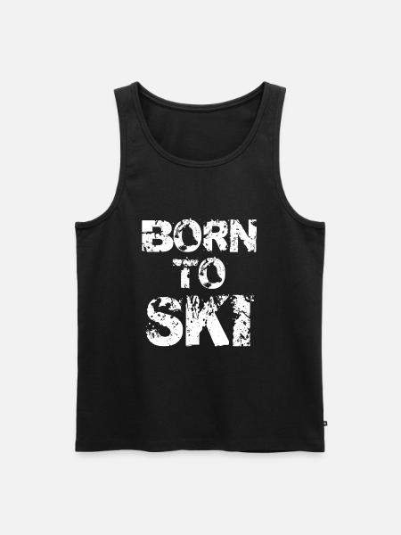 Skidåkning, skidåkare - Ekologisk premium tanktopp herr - svart