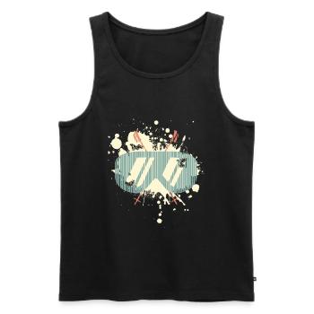 ski elements retro skiing, skiing, skiers - Men's Premium Organic Tank Top - black - Front - Michal (187cm)
