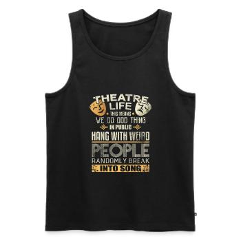Theaterleben Theater Drama Darsteller Regisseur Musical - Männer Premium Bio Tank Top - Schwarz - Vorne - AI Model Male 178 light (178cm)