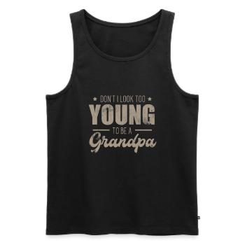 Schaue ich nicht zu jung Opa Opa Großvater - Männer Premium Bio Tank Top - Schwarz - Vorne - AI Model Male 178 light (178cm)