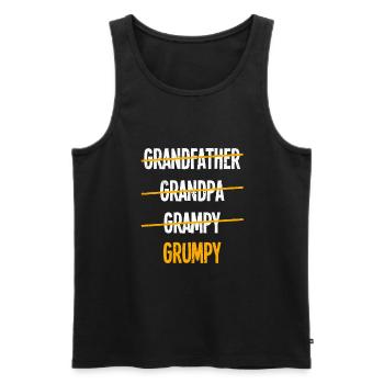 Großvater Opa Grampy mürrische Opa Familie - Männer Premium Bio Tank Top - Schwarz - Vorne - Michal (187cm)