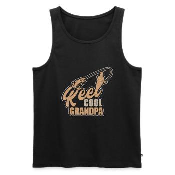 Reel Cool Opa Opa Fishing Lake Großvater - Männer Premium Bio Tank Top - Schwarz - Vorne - AI Model Male 178 light (178cm)