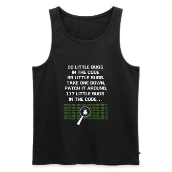 99 kleine Fehler im Code Computer Geek Programm - Männer Premium Bio Tank Top - Schwarz - Vorne - AI Model Male 178 light (178cm)