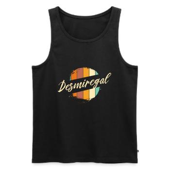 desmiregal circle - Männer Premium Bio Tank Top - Schwarz - Vorne - AI Model Male 178 light (178cm)