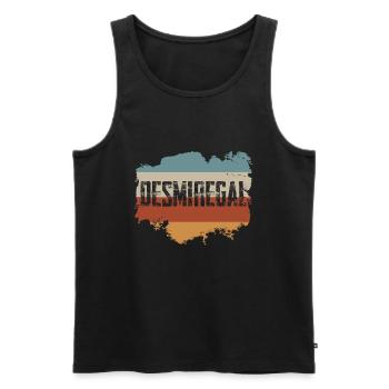 DESMIREGAL BRUSH - Männer Premium Bio Tank Top - Schwarz - Vorne - AI Model Male 178 light (178cm)