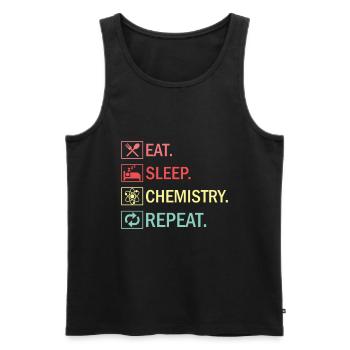 Chemie - Männer Premium Bio Tank Top - Schwarz - Vorne - Michal (187cm)
