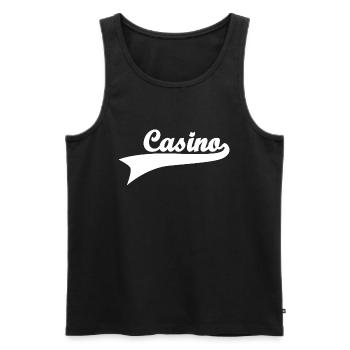Casino - t-shirt de poker de jeu - Débardeur bio Premium Homme - noir - Devant - Michal (187cm)