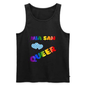 2019 Wiesn München Geschenkidee Bayern - Männer Premium Bio Tank Top - Schwarz - Vorne - Michal (187cm)