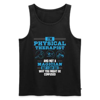 Physiotherapy Physiotherapist Physiotherapist - Men's Premium Organic Tank Top - black - Front - Michal (187cm)