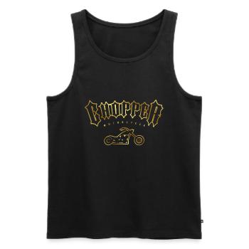 Motorcycle Chopper Driver - Men's Premium Organic Tank Top - black - Front - AI Model Male 178 light (178cm)
