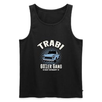 Trabi 601er Gang - Männer Premium Bio Tank Top - Schwarz - Vorne - Michal (187cm)