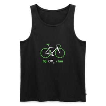 Rennrad Radfahrer CO2 Umwelt Klima Klimaschutz - Männer Premium Bio Tank Top - Schwarz - Vorne - AI Model Male 178 light (178cm)