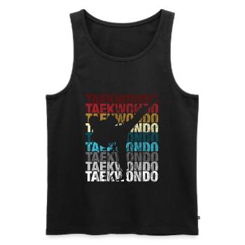 Taekwondo Taekwondo For martial artists - Men's Premium Organic Tank Top - black - Front - AI Model Male 178 light (178cm)