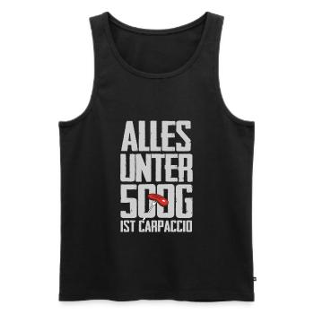 Barbecue Alles Unter 500 Gramm Ist Carpaccio Für B - Männer Premium Bio Tank Top - Schwarz - Vorne - AI Model Male 178 light (178cm)