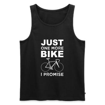 Cycliste de vélo de route Just One More Bike I Promise - Débardeur bio Premium Homme - noir - Devant - Michal (187cm)