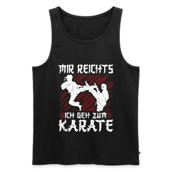 Mir Reichts Ich Geh Zum Karate Karateka - Männer Premium Bio Tank Top - Schwarz - Vorne - AI Model Male 178 light (178cm)