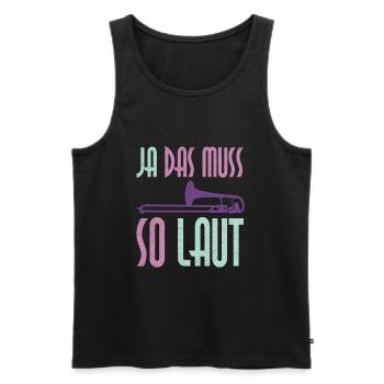 Posaune - Männer Premium Bio Tank Top - Schwarz - Vorne - Michal (187cm)