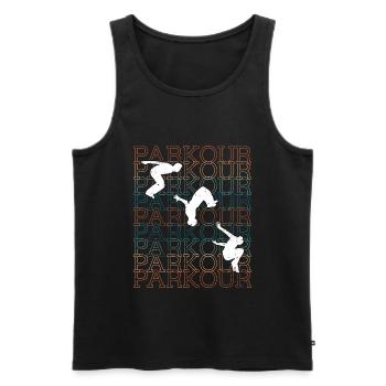 Parkour - Männer Premium Bio Tank Top - Schwarz - Vorne - Michal (187cm)