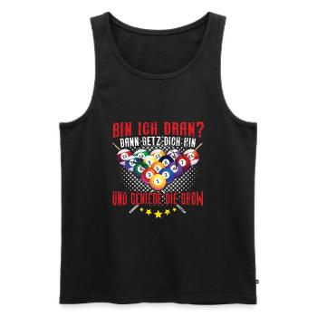 Billard - Männer Premium Bio Tank Top - Schwarz - Vorne - AI Model Male 178 light (178cm)