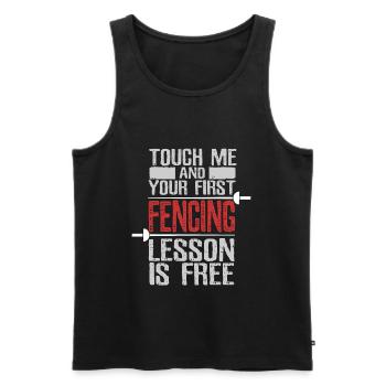Fechten Fechten - Männer Premium Bio Tank Top - Schwarz - Vorne - Michal (187cm)
