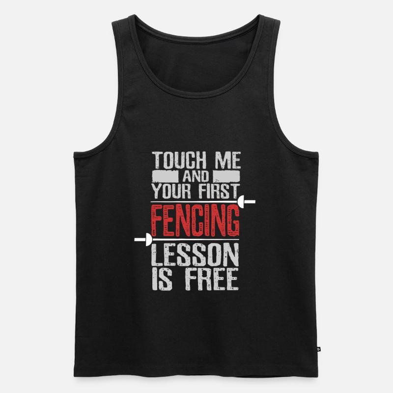 Fechten Fechten - Männer Premium Bio Tank Top - Schwarz