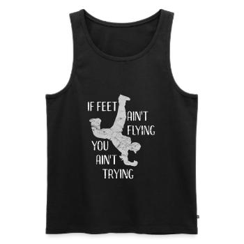 Breakdancing - Männer Premium Bio Tank Top - Schwarz - Vorne - Michal (187cm)