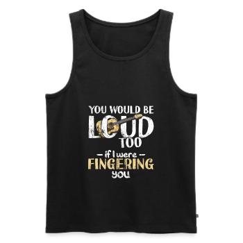Gitarre Akustik Spruch Für E-Gitarre Konzert Gitar - Männer Premium Bio Tank Top - Schwarz - Vorne - Michal (187cm)