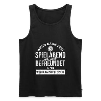 Brettspiele Brettspiel Spieleabend - Männer Premium Bio Tank Top - Schwarz - Vorne - Michal (187cm)