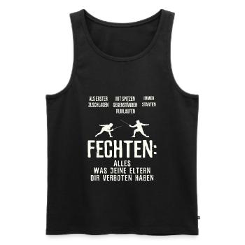 Fechten Fechten - Männer Premium Bio Tank Top - Schwarz - Vorne - Michal (187cm)